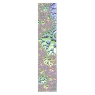 Chemin De Table Court Fractale arc-en-ciel brillant