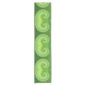 Chemin De Table Court Fractale spirale verte moderne (Devant)