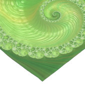 Chemin De Table Court Fractale spirale verte moderne (Coin)