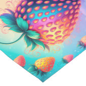 Chemin De Table Court Fraise colorée (Coin)