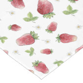 Chemin De Table Court Fraises d'aquarelle rouge (Coin)