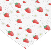 Chemin De Table Court Fraises et fleurs d'été mignonnes (Coin)