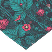 Chemin De Table Court Fraises sauvages, rouges et bleues (Coin)