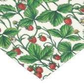 Chemin De Table Court Fraises sauvages sur blanc (Coin)
