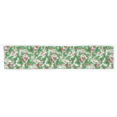 Chemin De Table Court Fraises sauvages sur blanc (Horizontal)