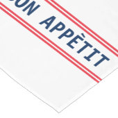 Chemin De Table Court Français Bleu Bon Appétit & Rouge rayé (Coin)