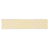 Chemin De Table Court Frangipani motif tropical de fleurs blanches (Horizontal)