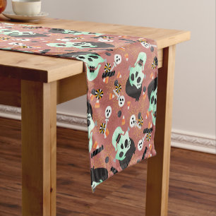 Chemin De Table Court Frankenstein Halloween Anniversaire Table Runner
