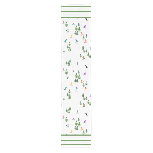 Chemin De Table Court Freeride Snowboarder Illustration de snowboard (Devant)