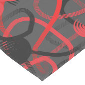 Chemin De Table Court Freestyle rouge gris noir brosse Motif (Coin)