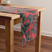 Chemin De Table Court Freestyle rouge gris noir brosse Motif (In Situ)