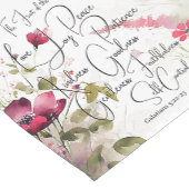 Chemin De Table Court Fruit de l'Esprit rose floral (Coin)