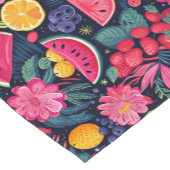 Chemin De Table Court Fruits et fleurs tropicaux (Coin)