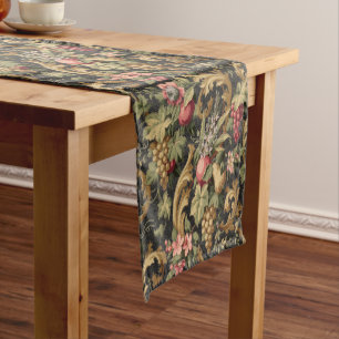 Chemin De Table Court Fruits vintages et raisins Table courte Motif