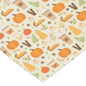 Chemin De Table Court Fun Orange Fall Motif (Coin)