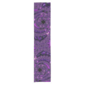 Chemin De Table Court Funky Bold Boho Violet Abstrait Numérique Fractal (Devant)