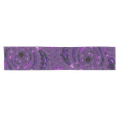 Chemin De Table Court Funky Bold Boho Violet Abstrait Numérique Fractal (Horizontal)