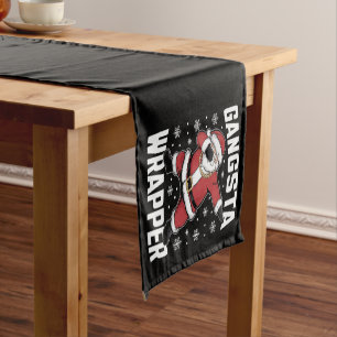 Chemin De Table Court Gangsta Wrapper Dabbing Père Noël Noël