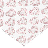 Chemin De Table Court Garnet coeurs 2e mariage d'anniversaire coureur (Coin)