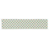 Chemin De Table Court Geometric pattern of teal, beige, and black shapes (Horizontal)