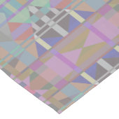 Chemin De Table Court Géométrique vert violet rose (Coin)