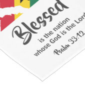 Chemin De Table Court GHANA Bénie Nation Écriture chrétienne (Coin)