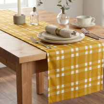 Gingham à carreaux jaune moutarde cosy