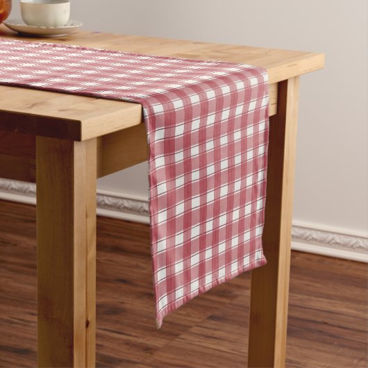 Chemin De Table Court Gingham Charm Red (In Situ)