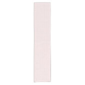 Chemin De Table Court Gingham Classique de Printemps | Douce Rose (Devant)
