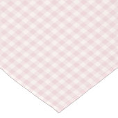 Chemin De Table Court Gingham Classique de Printemps | Douce Rose (Coin)