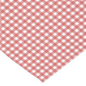 Chemin De Table Court Gingham Rouge et Blanc Classique (Coin)