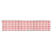 Chemin De Table Court Gingham Rouge et Blanc Classique (Horizontal)