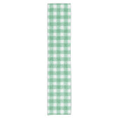 Chemin De Table Court Gingham vert menthe (Devant)