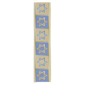 Chemin De Table Court Gold Blue Star de David Art Panel Table Runner (Devant)