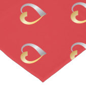 Chemin De Table Court Gold et argent Valentine Heart (Coin)