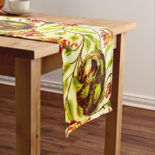 Chemin De Table Court Golden Hummingbird Table Runner