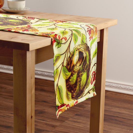 Chemin De Table Court Golden Hummingbird Table Runner (In Situ)