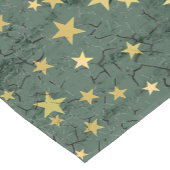 Chemin De Table Court Golden Stars ⭐ sur Green Table Runner (Coin)