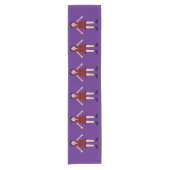 Chemin De Table Court Gothique Halloween Vampire Lady Patterned (Devant)