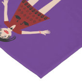 Chemin De Table Court Gothique Halloween Vampire Lady Patterned (Coin)