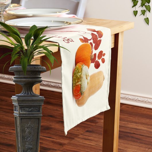 Chemin De Table Court Gourds Thanksgiving Fall Table Runner