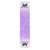 Chemin De Table Court Graduation en Parties scintillant violette (Devant)