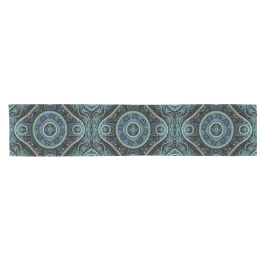 Chemin De Table Court Grand Royal Julian Fractal Mandala Motif (Horizontal)