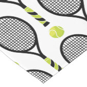 Chemin De Table Court 🎾 Grand tennis noir et vert 🎾 blanc (Coin)