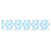Chemin De Table Court Graphique d'amour cool, Bleu (Horizontal)