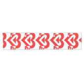 Chemin De Table Court Graphique d'amour cool, Rouge (Horizontal)