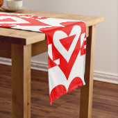 Chemin De Table Court Graphique d'amour cool, Rouge (In Situ)