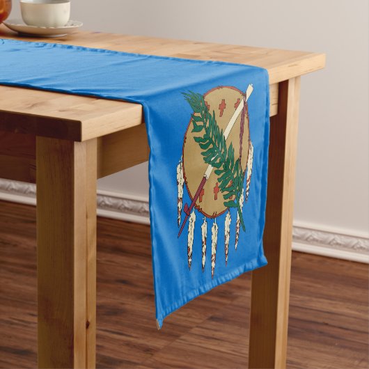 Chemin De Table Court Graphique Drapeau de l'état de l'Oklahoma dynamiqu (In Situ)