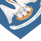 Chemin De Table Court Graphique Drapeau Dynamique Louisiane sur un (Coin)