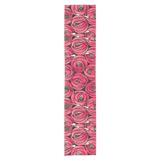 Chemin De Table Court Graphique rose Art Nouveau Rennie Macintosh (Devant)